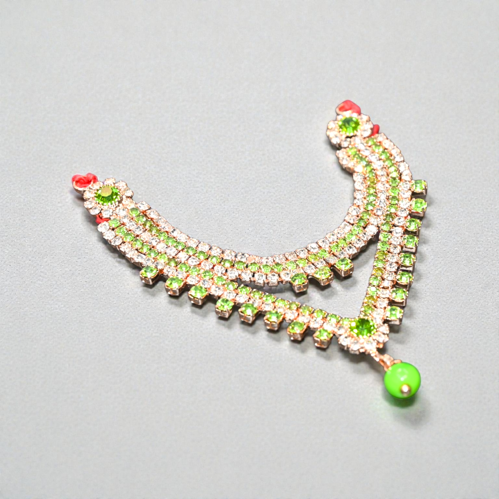 Pink CZ Kundan Laddu Gopal Haar with Drop Bead | Premium Thakur Ji Shringar Necklace | Designer Deity Jewellery for 4, 5, 6 & 8 No Laddu Gopal Ji