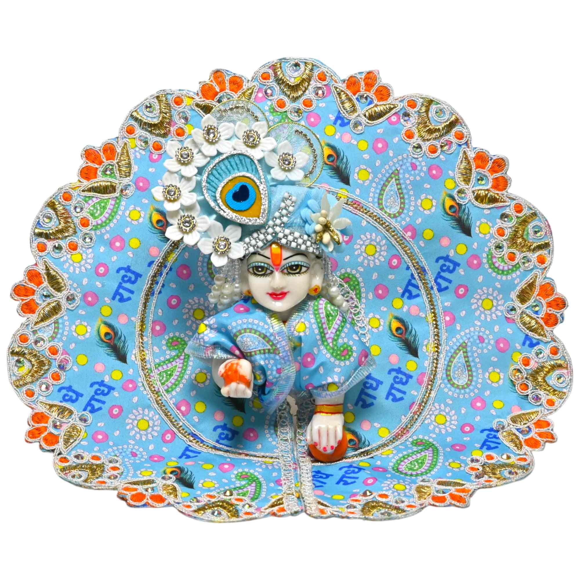 Laddu Gopal Dress | Cotton Printed Poshak for Kanha Ji | Krishna Bal Gopal Dress Combo Pack | Designer Set of 6 Poshak for Daily & Festival Use