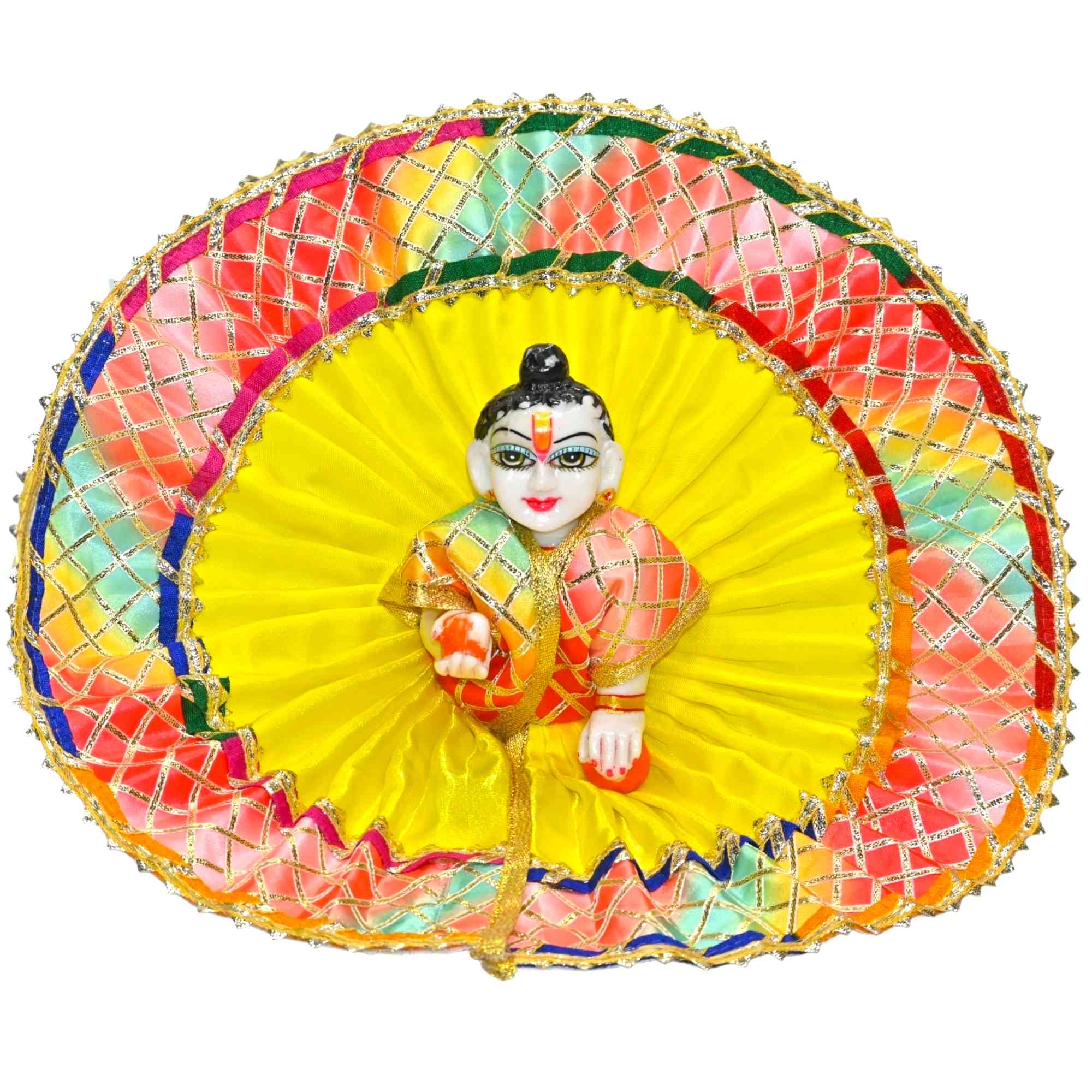 Kashyap G Poshak® Laddu Gopal Dress | Holi Special | Multicolor Festival Poshak for Kanha Ji | Summer Dress | Thakurji Designer Outfit Size 0-6 Available