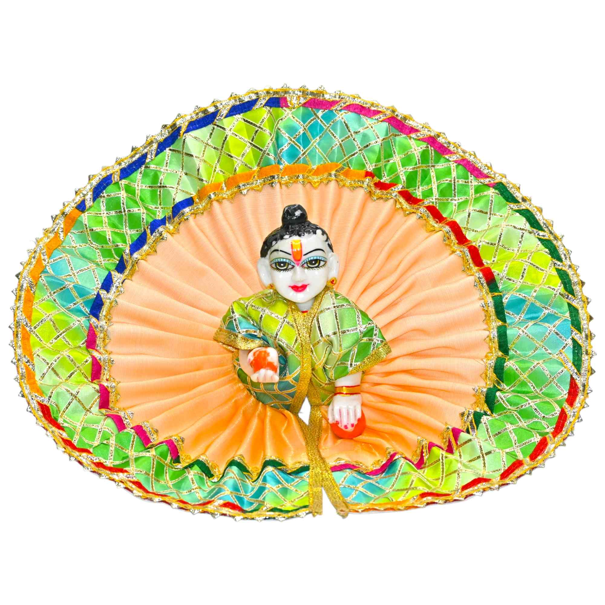 Kashyap G Poshak® Laddu Gopal Dress | Holi Special | Multicolor Festival Poshak for Kanha Ji | Summer Dress | Thakurji Designer Outfit Size 0-6 Available