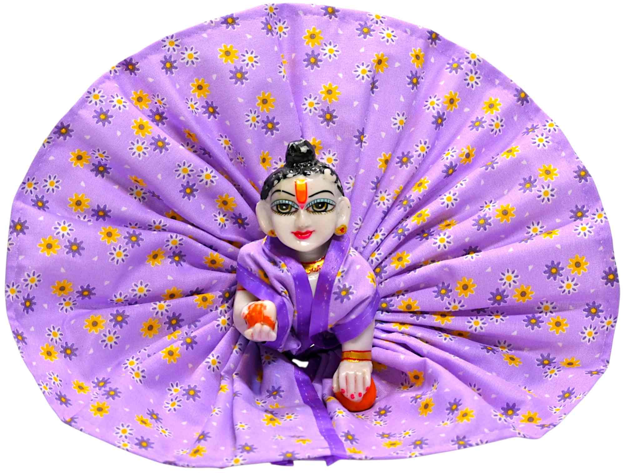 Laddu Gopal Summer Dress | Soft Cotton Floral Poshak for Krishna Ji | Lightweight Daily Wear Kanha Ji Dress | Size 0 to 6 | Comfortable Designer Poshak