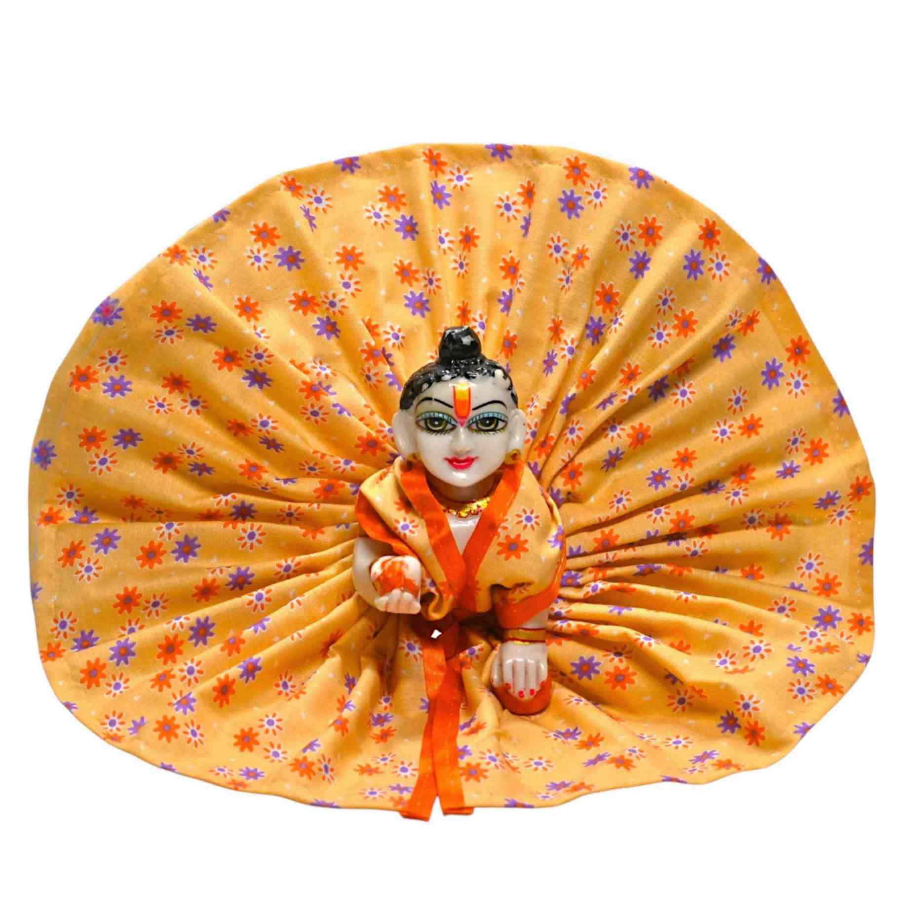 Laddu Gopal Summer Dress | Soft Cotton Floral Poshak for Krishna Ji | Lightweight Daily Wear Kanha Ji Dress | Size 0 to 6 | Comfortable Designer Poshak
