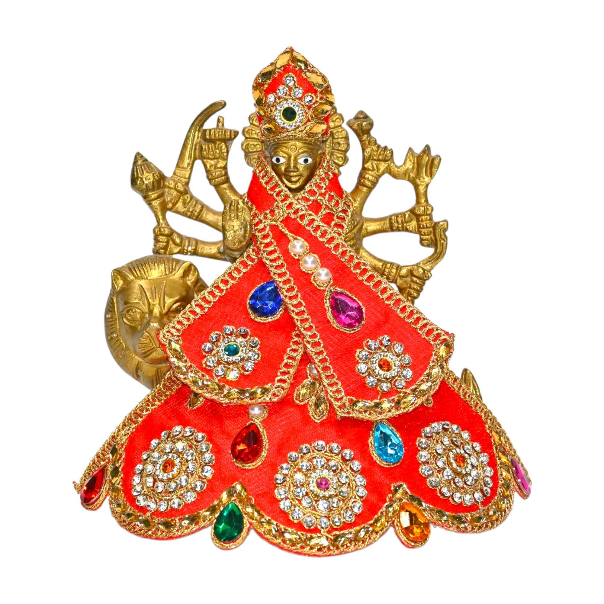 MATA Rani Poshak | MATA Rani Ji Dress for Idol | Designer MATA Rani Dress with Lehenga Patka & Mukut | MATA Rani Ji Pooja Dress | Navratri & Festival Special