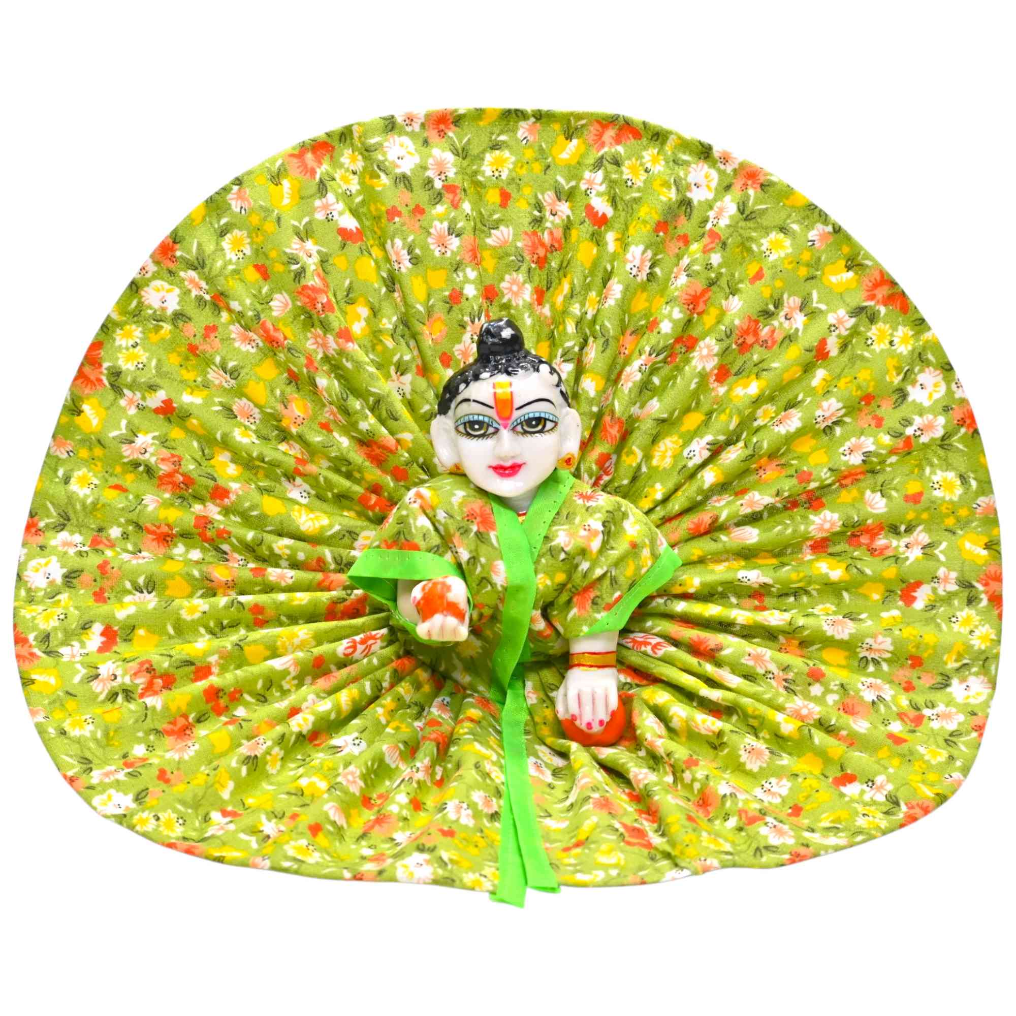 Laddu Gopal Floral Summer Dress | Cotton Printed Poshak for Kanha Ji | Phool Print Designer Ladoo Gopal Vastra for Janmashtami, Daily Shringar | Thakurji Designer Outfit Size 0-6