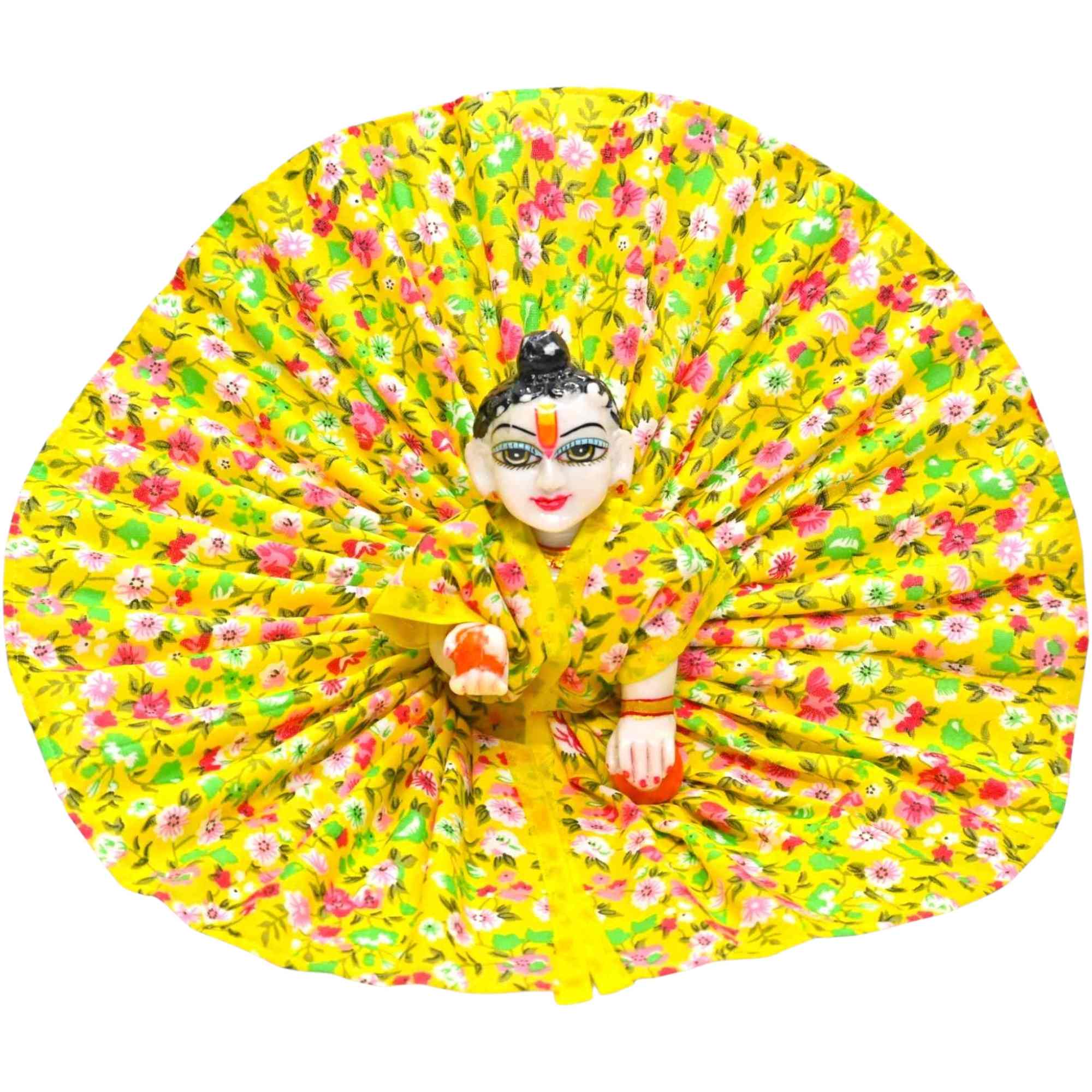 Laddu Gopal Floral Summer Dress | Cotton Printed Poshak for Kanha Ji | Phool Print Designer Ladoo Gopal Vastra for Janmashtami, Daily Shringar | Thakurji Designer Outfit Size 0-6